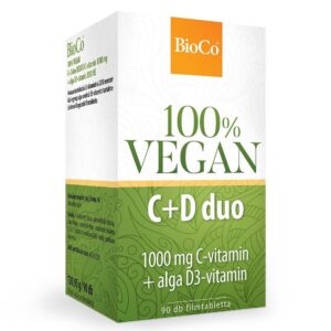 BioCo 100% VEGAN C+D Duo C-vitamin 1000mg + Alga D3-vitamin 2000NE filmtabletta - 90db