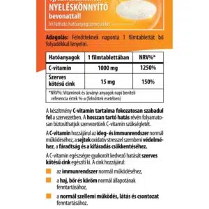 BioCo C+Cink Retard C-vitamin 1000mg + szerves Cink filmtabletta - 60db - Image 2