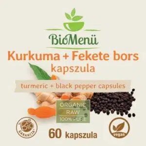 BioMenü Bio Kurkuma+Fekete bors kapszula - 60db - Image 2 BioMenü Bio Kurkuma+Fekete bors kapszula - 60db - Image 2