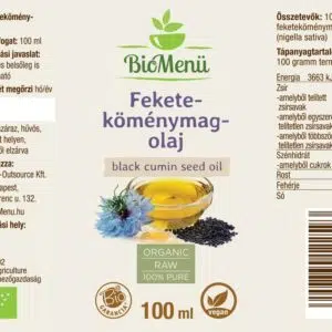 Biomenü Bio Feketeköménymag-olaj - 100ml - Image 3 Biomenü Bio Feketeköménymag-olaj - 100ml - Image 3