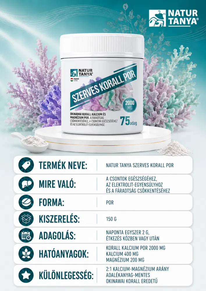 Natur Tanya Szerves korall por