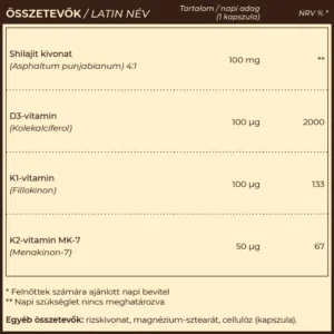 Myrobalan Vita-D 4000NE+K1+K2-vitamin kapszula - 60db Myrobalan Vita-D 4000NE+K1+K2-vitamin kapszula - 60db