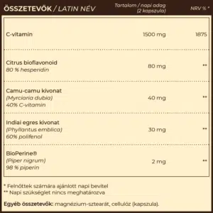 Myrobalan Vita-C 1500mg gyógynövény kivonatokkal - 60db