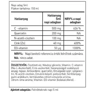 ImmunPro Liposzómás Immunerősítő Emulzió citrom-lime ízesítésben - 150ml - Image 2