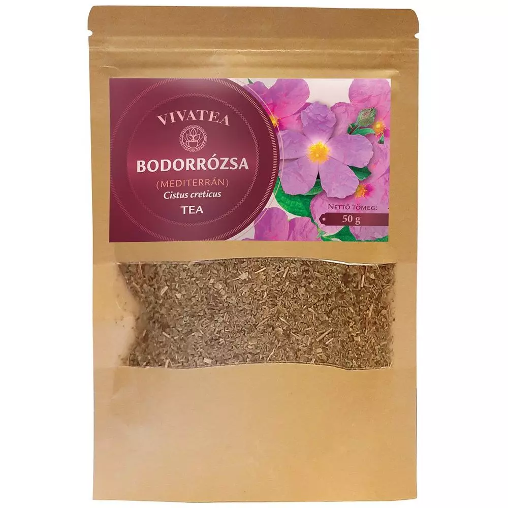 Viva Natura Bodorrózsa (Mediterrán) – Cistus Creticus tea - 50g Viva Natura Bodorrózsa (Mediterrán) – Cistus Creticus tea - 50g