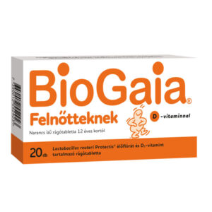 BioGaia Protectis felnőtt narancs ízű rágótabletta - 20db