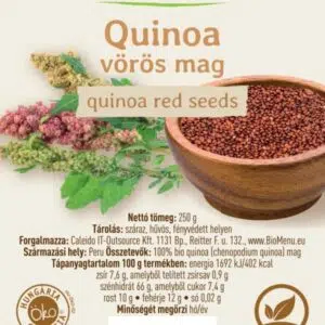 Biomenü Bio Quinoa vörös mag - 250g - Image 3 Biomenü Bio Quinoa vörös mag - 250g - Image 3