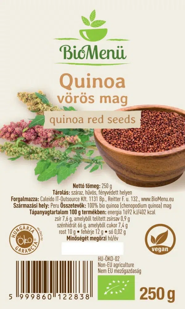 Biomenü Bio Quinoa vörös mag - 250g - Image 3 Biomenü Bio Quinoa vörös mag - 250g - Image 3