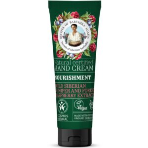 Babushka Agafia Tápláló kézkrém vad szibériaiboróka- és erdeimálna-kivonattal - 75ml