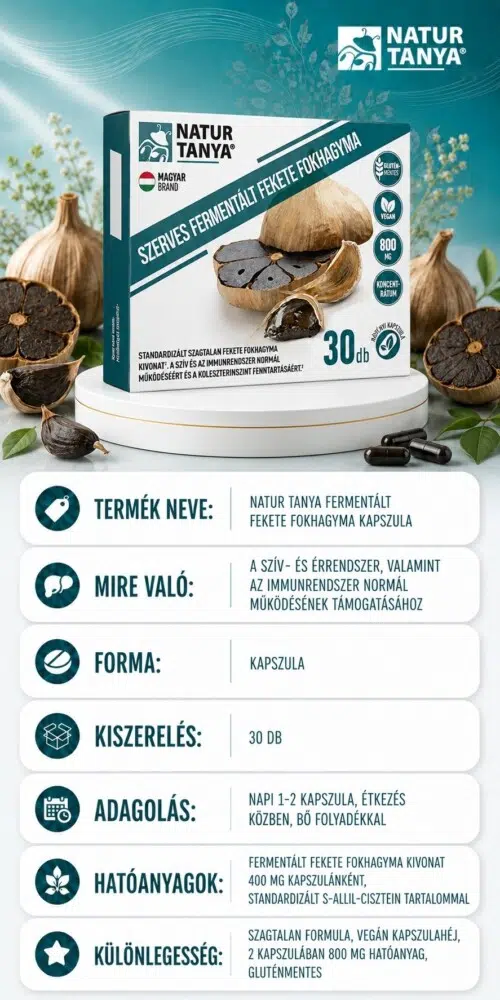 Natur Tanya Fermentált Fekete fokhagyma kapszula