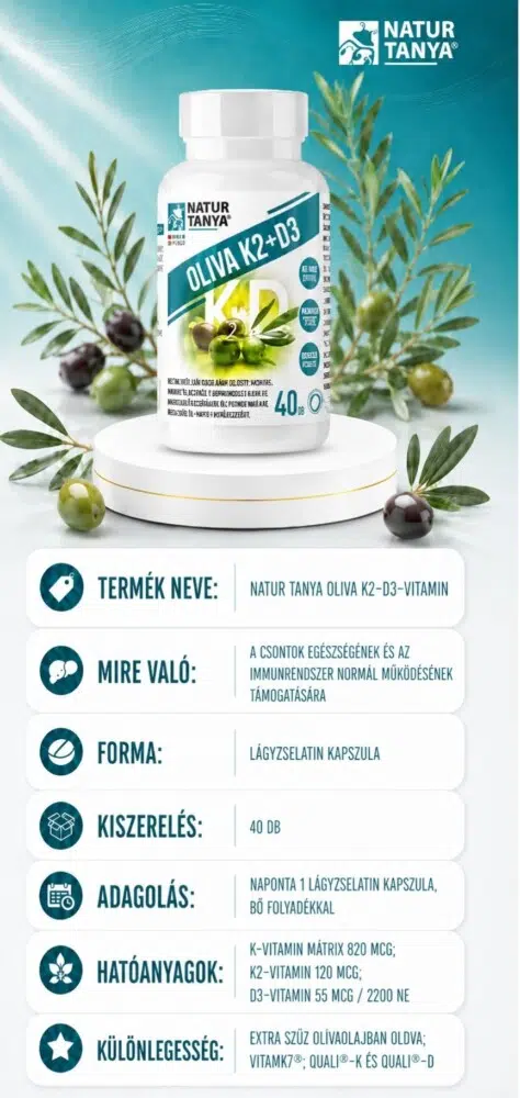 Natur Tanya OLIVA K2+D3-vitamin kapszula
