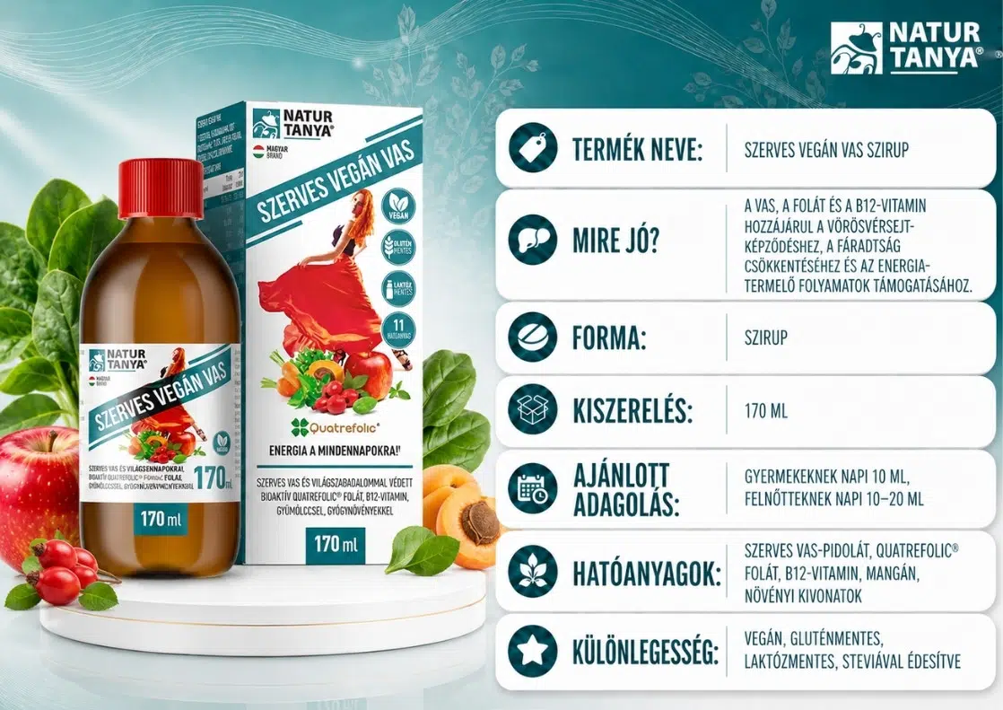 Natur Tanya Szerves Vegán Vas szirup