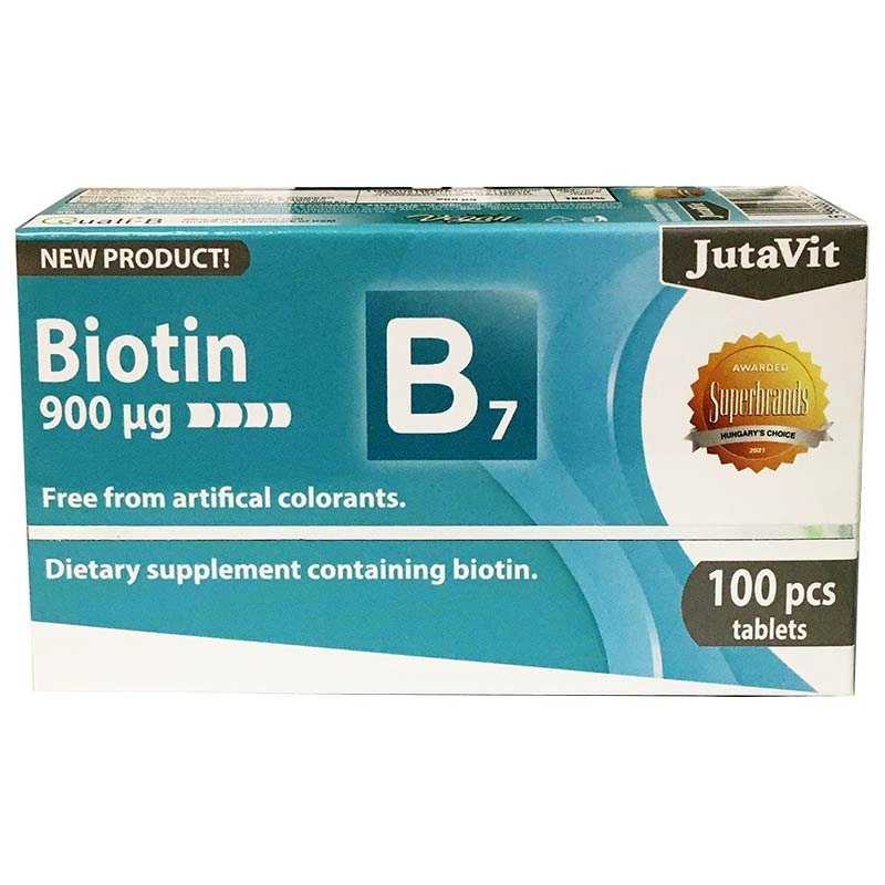 JutaVit Biotin - B7-vitamin tabletta - 100db JutaVit Biotin - B7-vitamin tabletta - 100db