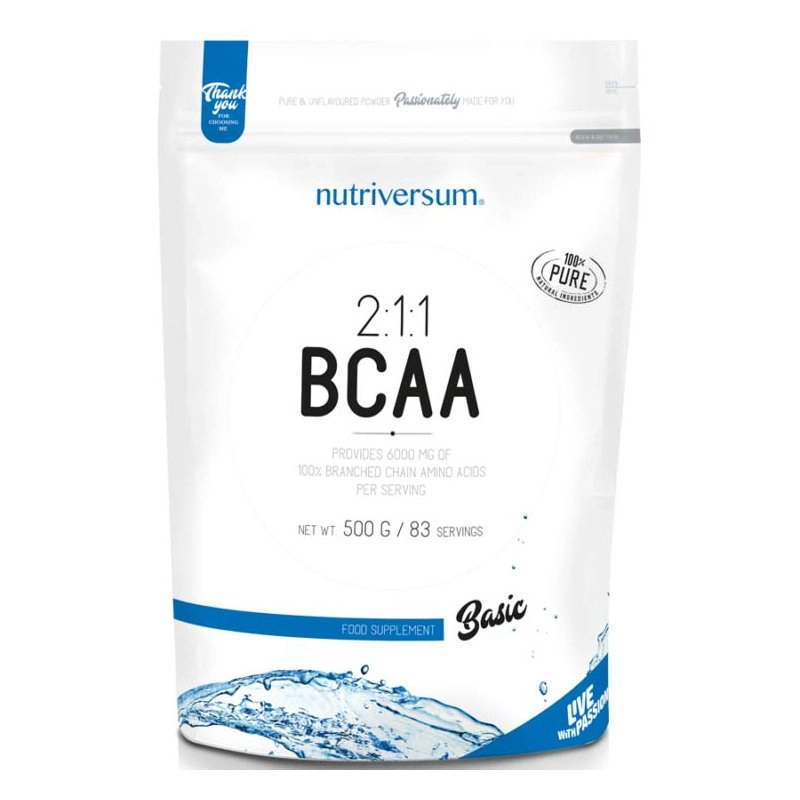 Nutriversum BASIC 2:1:1 BCAA - 500g Nutriversum BASIC 2:1:1 BCAA - 500g