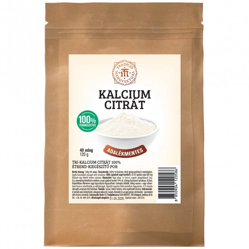 T.M. Tradíció Manufaktúra Kálcium Citrát por - 120g T.M. Tradíció Manufaktúra Kálcium Citrát por - 120g
