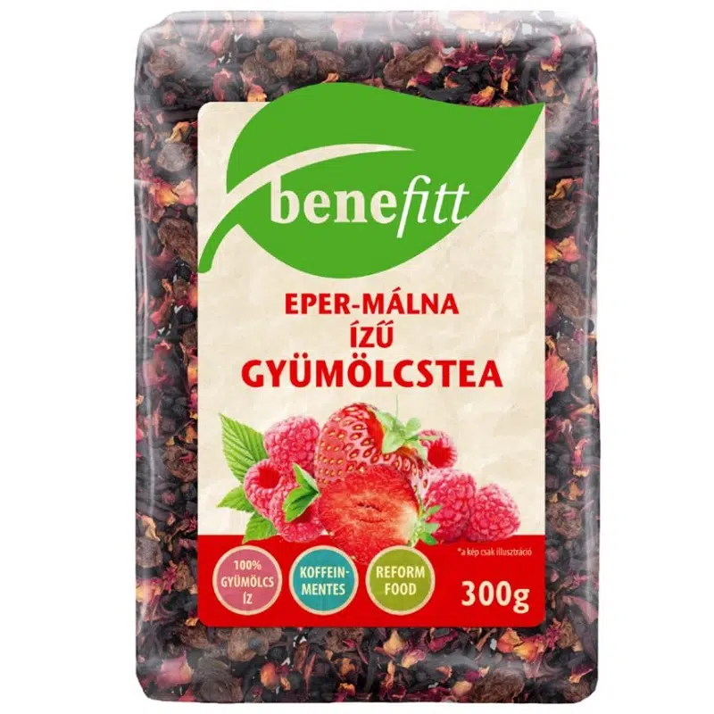 Interherb Benefitt Eper-málna ízű tea - 300g Interherb Benefitt Eper-málna ízű tea - 300g