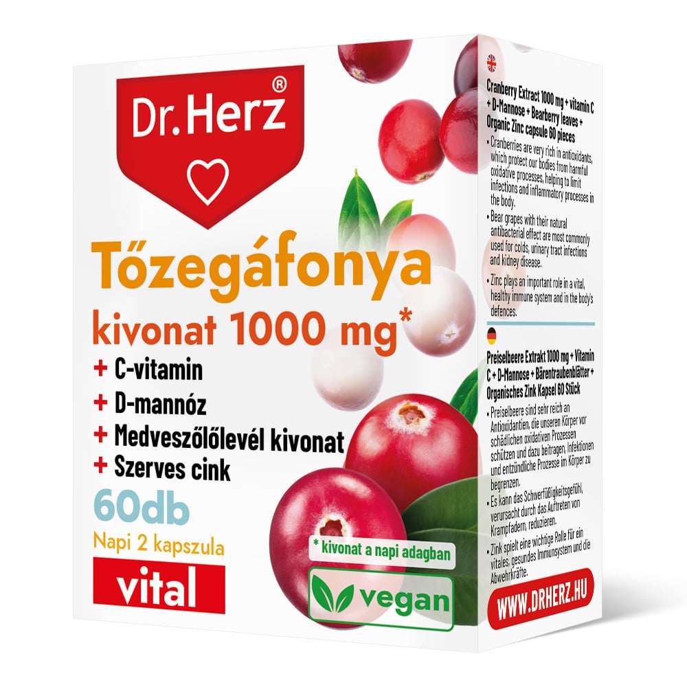 Dr. Herz Tőzegáfonya kivonat kapszula - 60db Dr. Herz Tőzegáfonya kivonat kapszula - 60db