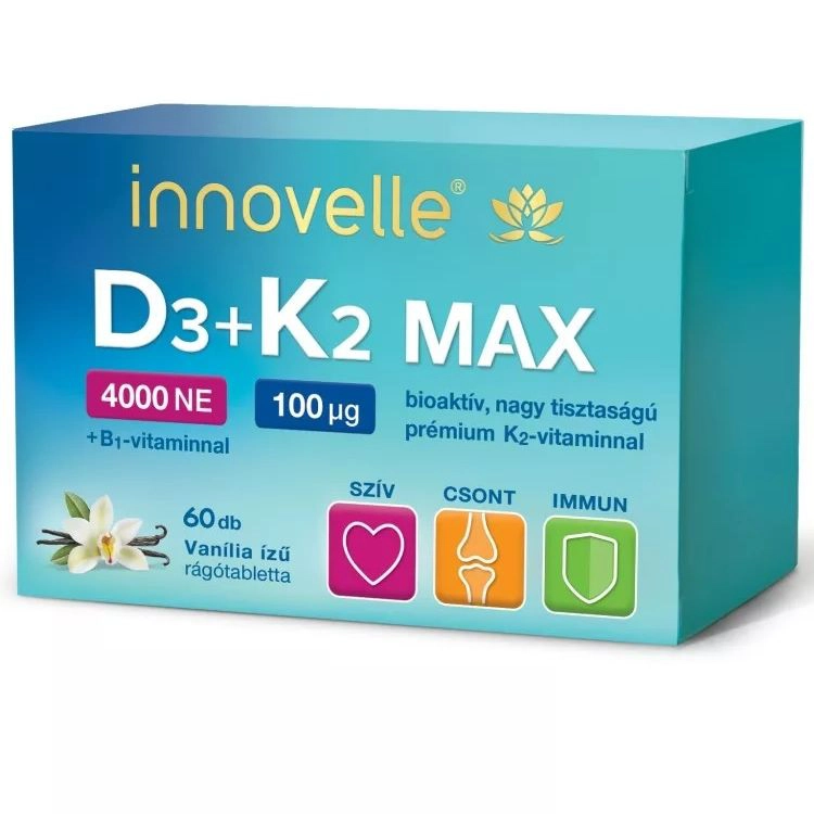 Innovelle D3+K2 Max 4000NE rágótabletta - 60db Innovelle D3+K2 Max 4000NE rágótabletta - 60db