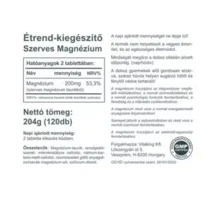 Vitaking Magnesium Taurate tabletta - 120