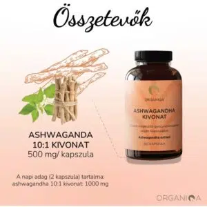 Organiqa Ashwagandha kivonat kapszula - 60db - Image 4
