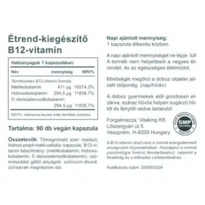 Vitaking B12-vitamin 1000mcg kapszula - 90 Vitaking B12-vitamin 1000mcg kapszula - 90