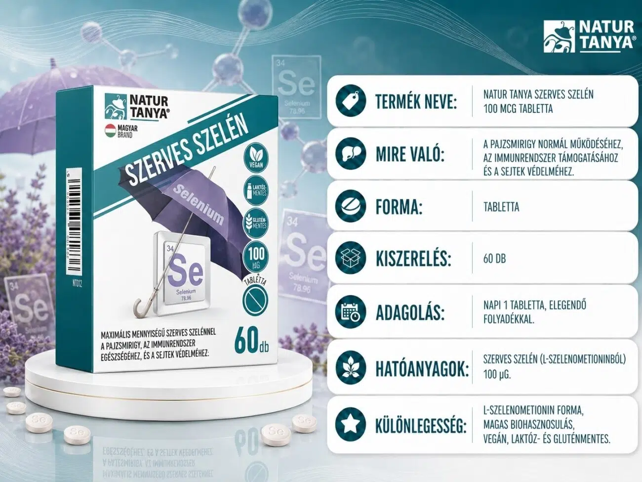 Natur Tanya Szerves Szelén tabletta