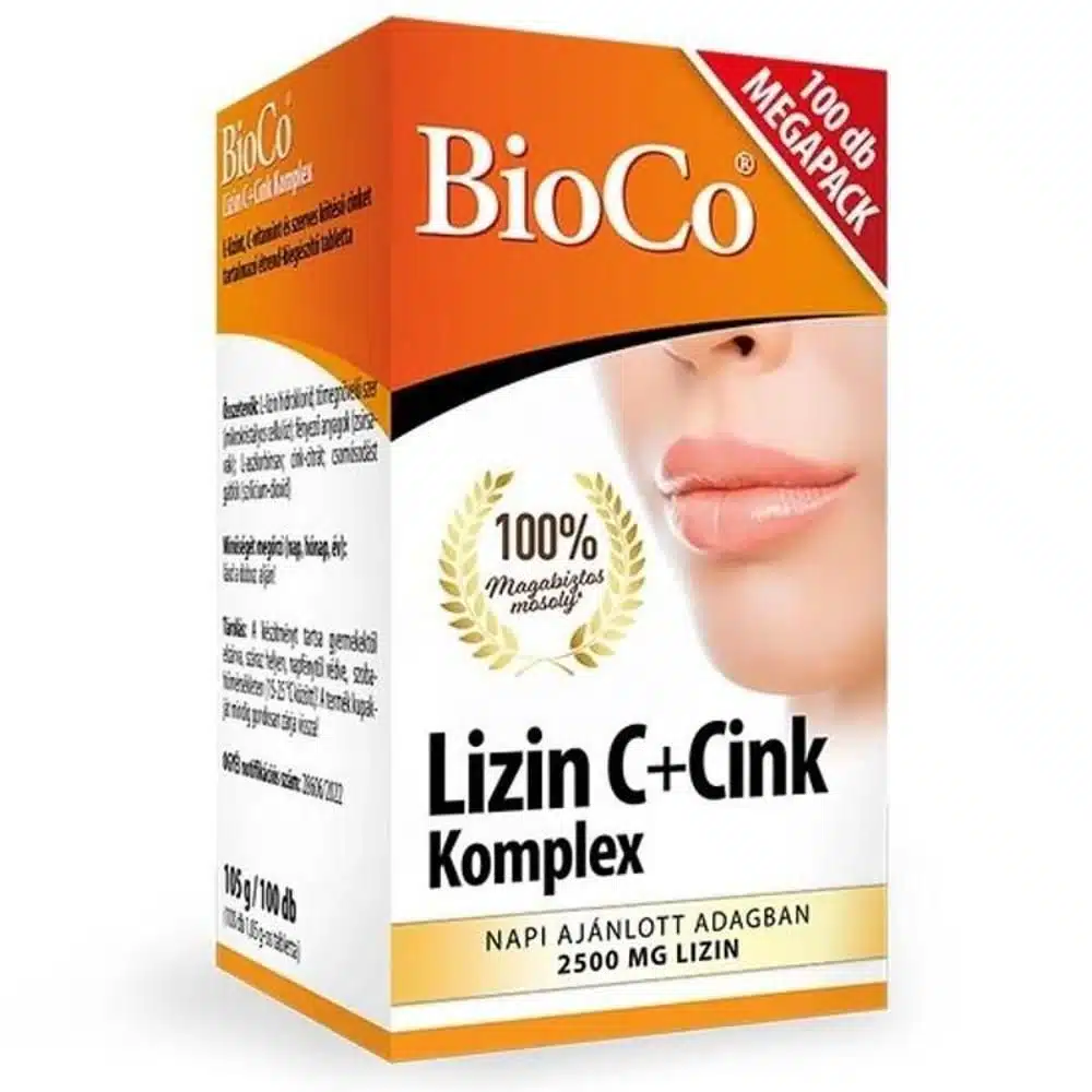 BioCo Lizin C+Cink Komplex tabletta MEGAPACK - 100db BioCo Lizin C+Cink Komplex tabletta MEGAPACK - 100db