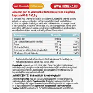 Dr. Herz Almaecet por + Biotin + Folsav kapszula
