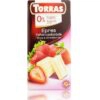 Torras Fehércsokoládé epres - cukor- és gluténmentes - 75g