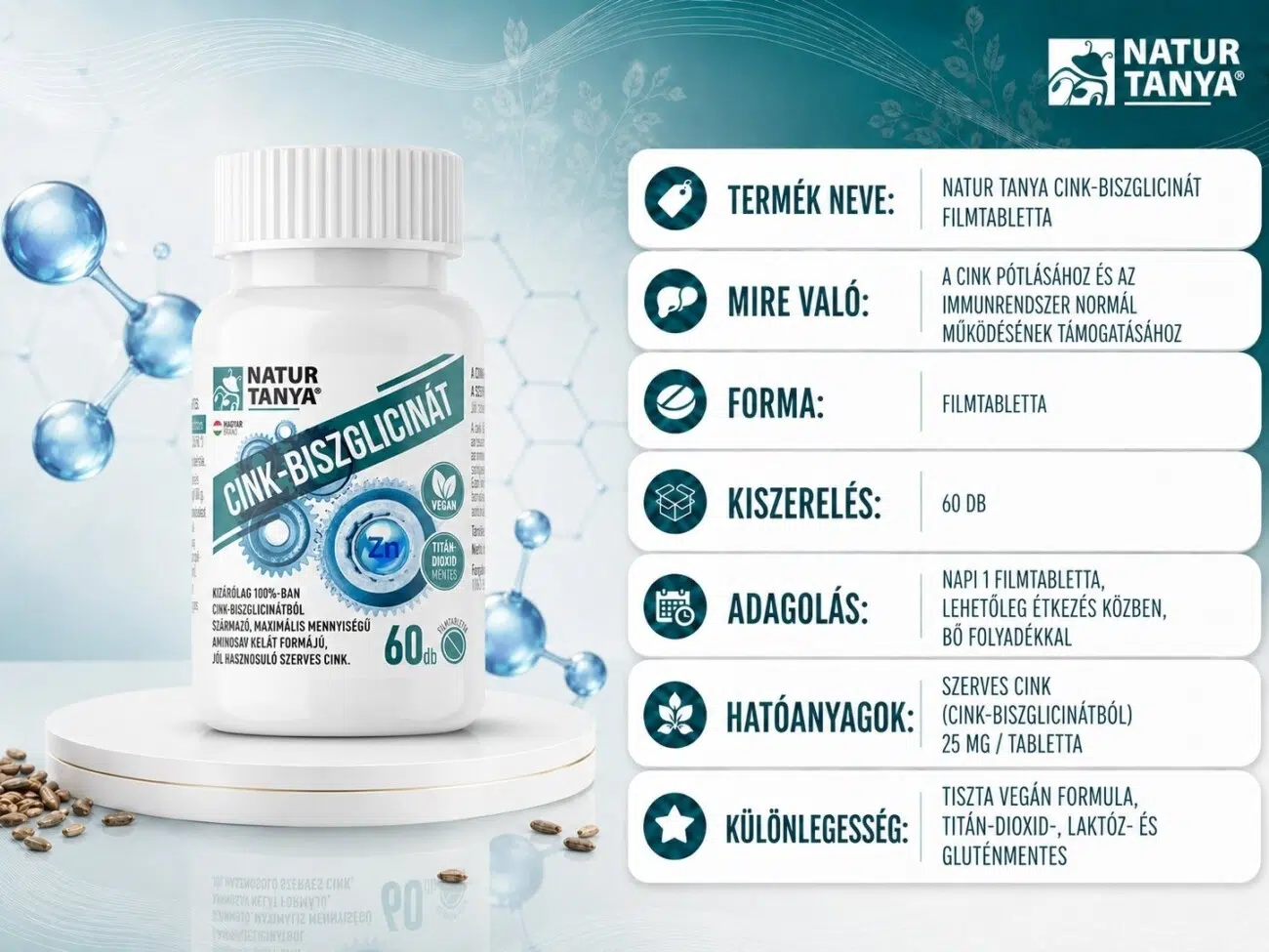 Natur Tanya Cink-biszglicinát tabletta