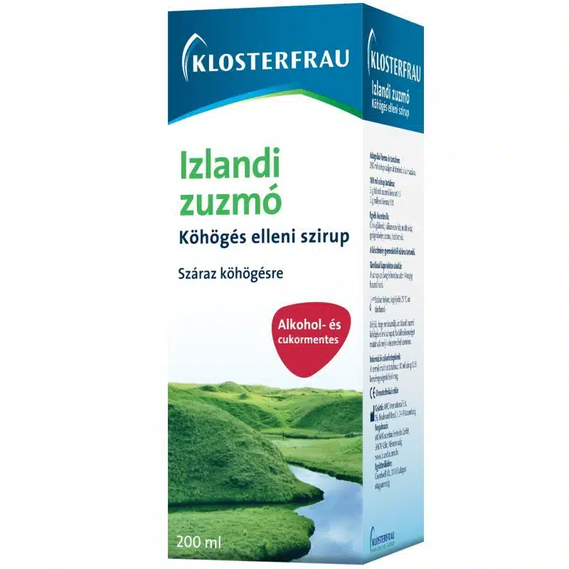 Klosterfrau Izlandi zuzmó köhögés elleni szirup felnőtteknek - 200ml Klosterfrau Izlandi zuzmó köhögés elleni szirup felnőtteknek - 200ml