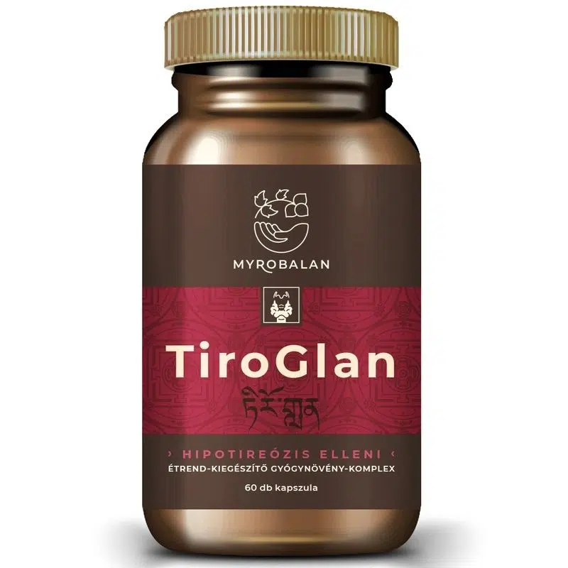 Myrobalan TiroGlan Pajzsmirigy-alulműködés elleni kapszula - 60db Myrobalan TiroGlan Pajzsmirigy-alulműködés elleni kapszula - 60db
