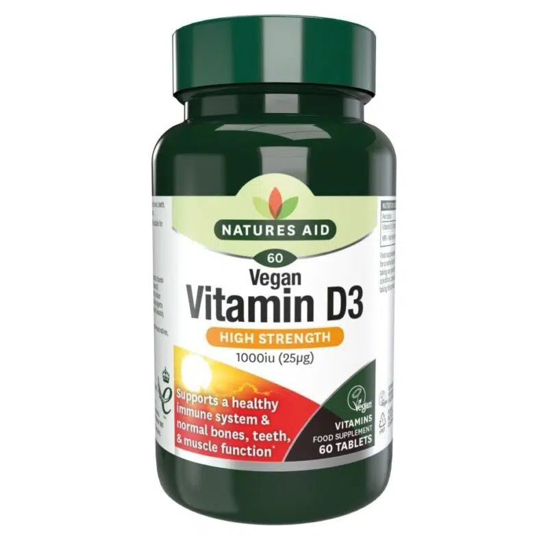 Natures Aid Vegan D3-vitamin 1000 IU tabletta - 60db