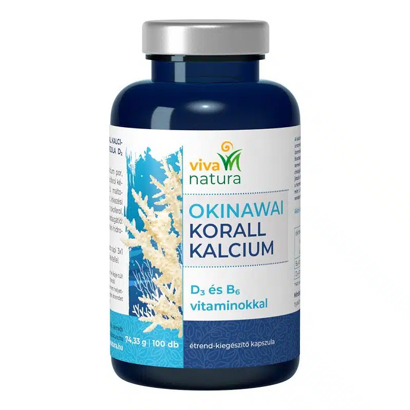 Viva Natura Okinawai Korall kalcium kapszula - 100db Viva Natura Okinawai Korall kalcium kapszula - 100db