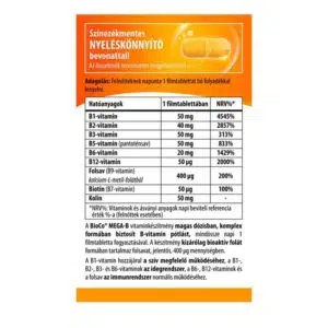 BioCo MEGA B B-vitamin Komplex filmtabletta - 60db - Image 2 BioCo MEGA B B-vitamin Komplex filmtabletta - 60db - Image 2