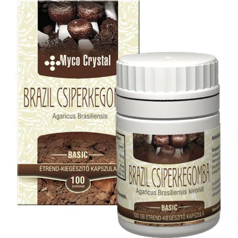 Myco Crystal Brazil csiperkegomba kapszula - 100db Myco Crystal Brazil csiperkegomba kapszula - 100db