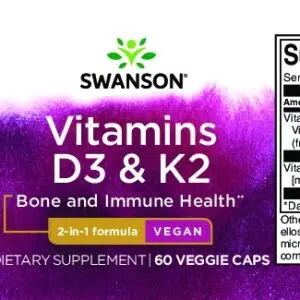 Swanson D3 & K2-vitamin kapszula - 60 Swanson D3 & K2-vitamin kapszula - 60