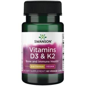 Swanson D3+K2-vitamin kapszula - 60db
