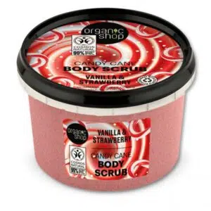 Organic Shop Cukorkás testradír vaníliával és eperrel - 250ml