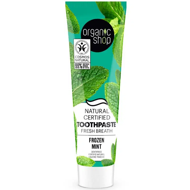 Organic Shop ''Frozen Mint'' Minősített fogkrém mentával - 100g Organic Shop ''Frozen Mint'' Minősített fogkrém mentával - 100g