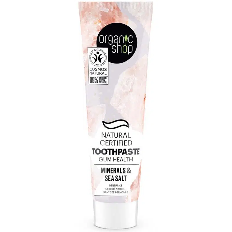 Organic Shop Minősített fogkrém az egészséges ínyért ásványokkal és tengeri sóval - 100g Organic Shop Minősített fogkrém az egészséges ínyért ásványokkal és tengeri sóval - 100g