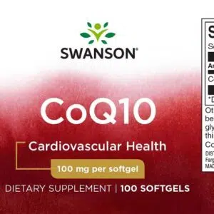 Swanson Q10 koenzim 100mg lágyzselatin kapszula - 100