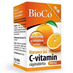 BioCo Narancs ízű C-vitamin (500 mg) rágótabletta - 60db