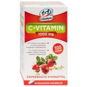 1x1 Vitamin C-vitamin 1000mg csipkebogyós tabletta - 100db