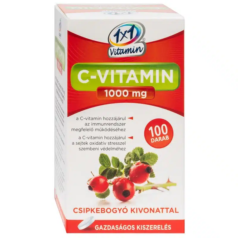 1x1 Vitamin C-vitamin 1000mg csipkebogyós tabletta - 100db 1x1 Vitamin C-vitamin 1000mg csipkebogyós tabletta - 100db