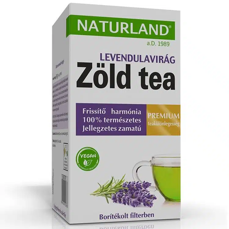 Naturland Prémium zöld tea levendulavirággal - 20 filter Naturland Prémium zöld tea levendulavirággal - 20 filter