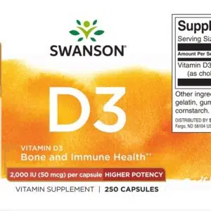 Swanson D3-vitamin 2000NE kapszula - 250 Swanson D3-vitamin 2000NE kapszula - 250