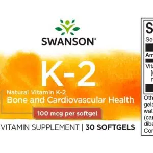 Swanson K2-vitamin lágyzselatin kapszula - 30 Swanson K2-vitamin lágyzselatin kapszula - 30