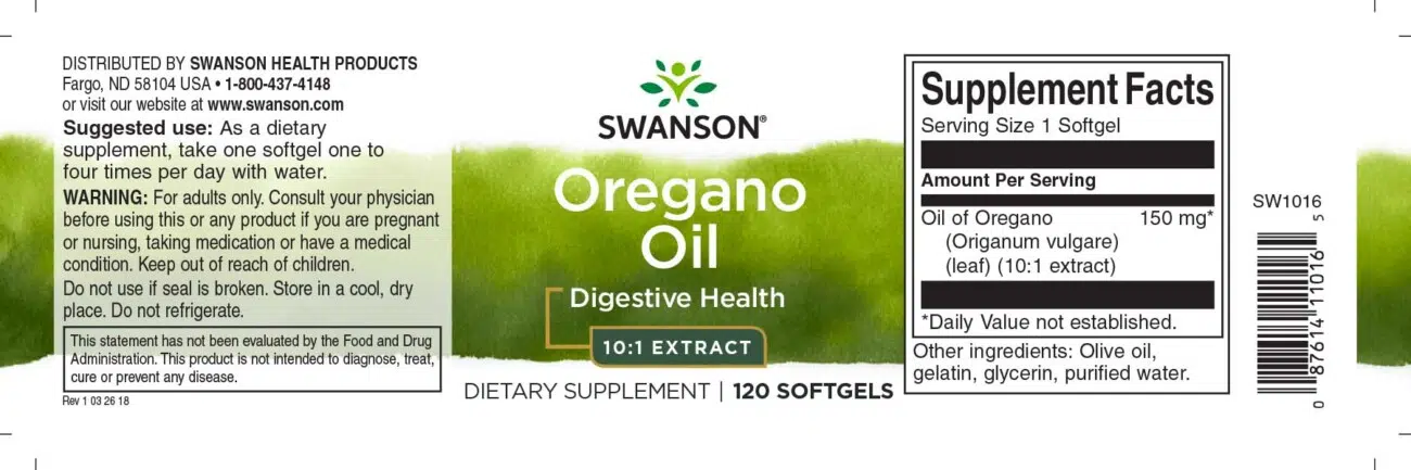 Swanson Oregano olaj kapszula - 120 Swanson Oregano olaj kapszula - 120