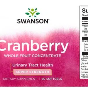 Swanson Tőzegáfonya - Vörös áfonya koncentrátum gélkapszula - 60 Swanson Tőzegáfonya - Vörös áfonya koncentrátum gélkapszula - 60